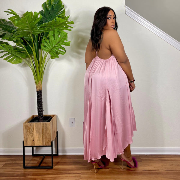 Satin Lover Dress (Pink)